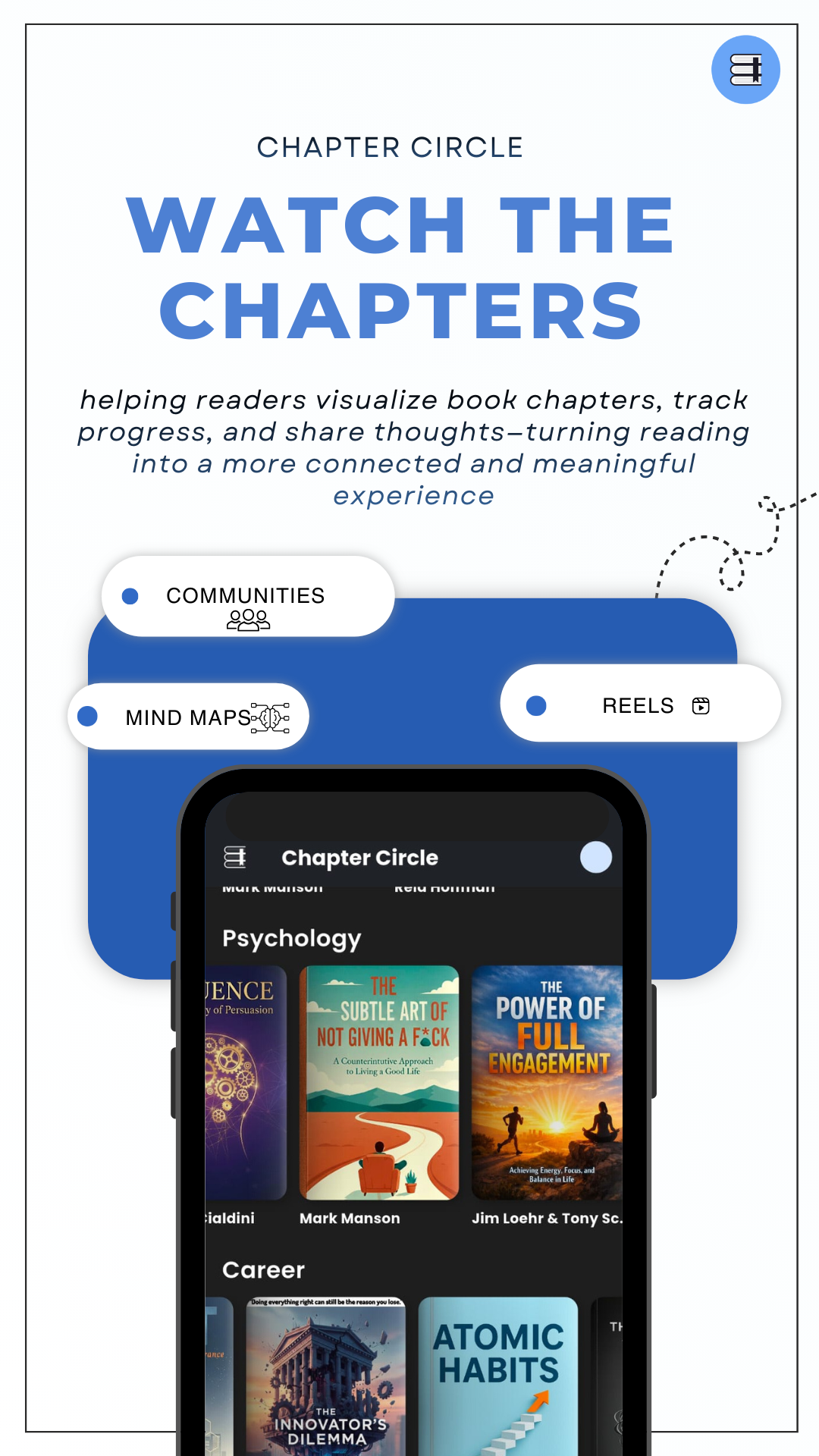 The Chapter Circle library on iPhone
